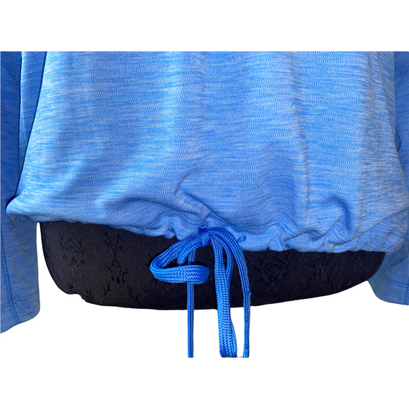 Light blue Under Armour Heat Gear Hoodie with cinched waist - Picture 3 of 5